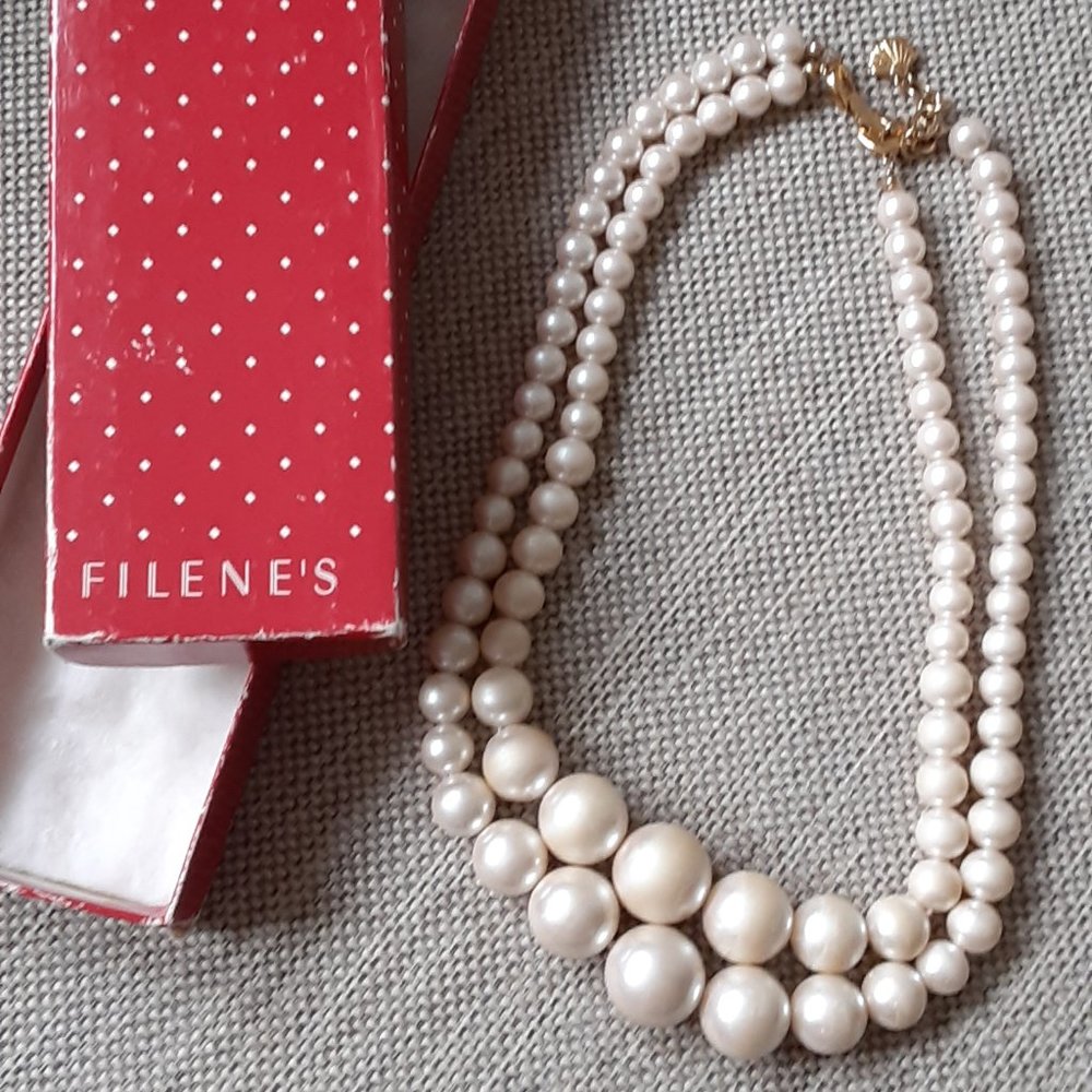 Double Strand Pearl Necklace